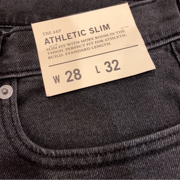 Abercrombie & Fitch 28x32 Athletic Slim Standard Length Gray Jeans - Picture 4 of 14